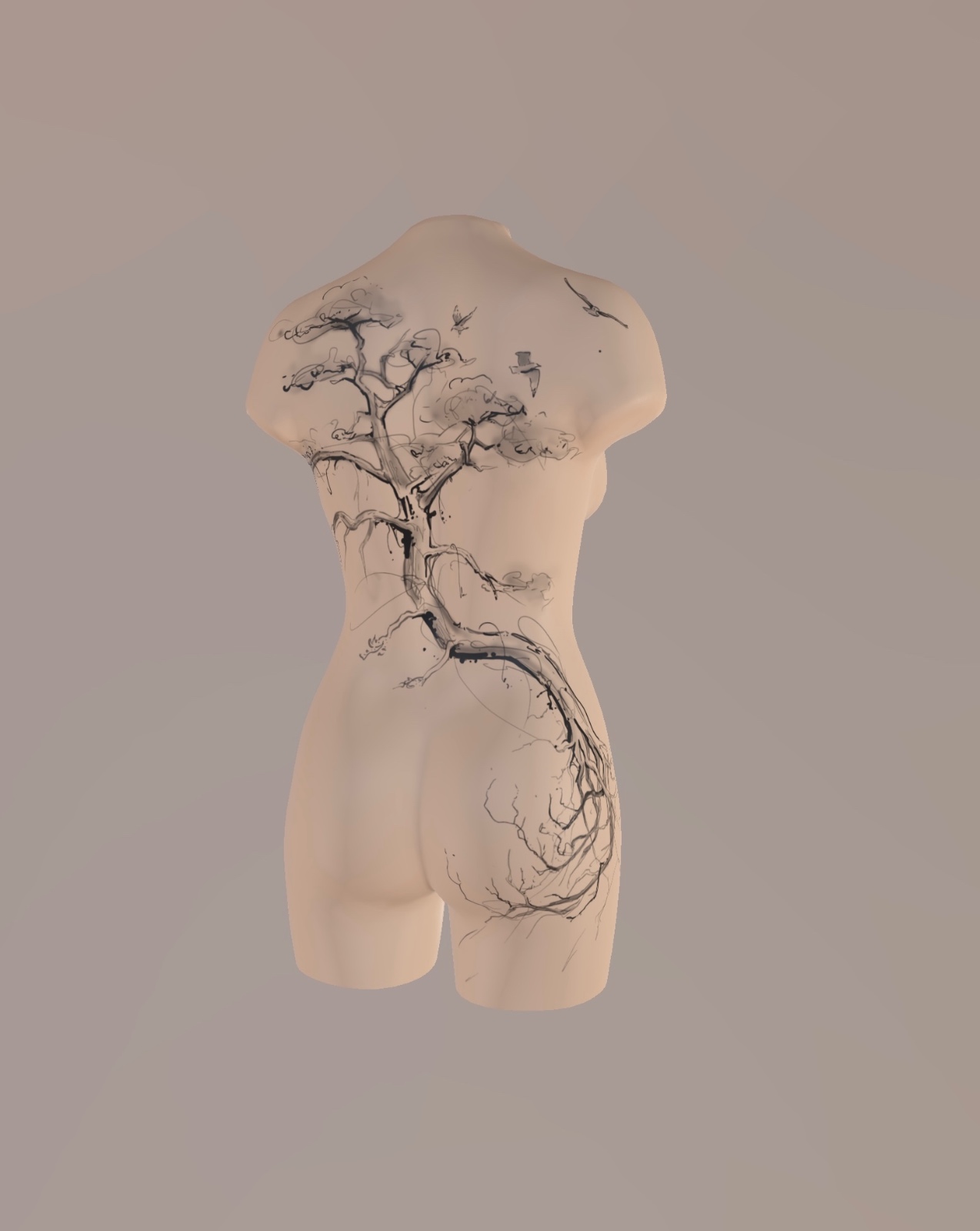 Tree sketch style 